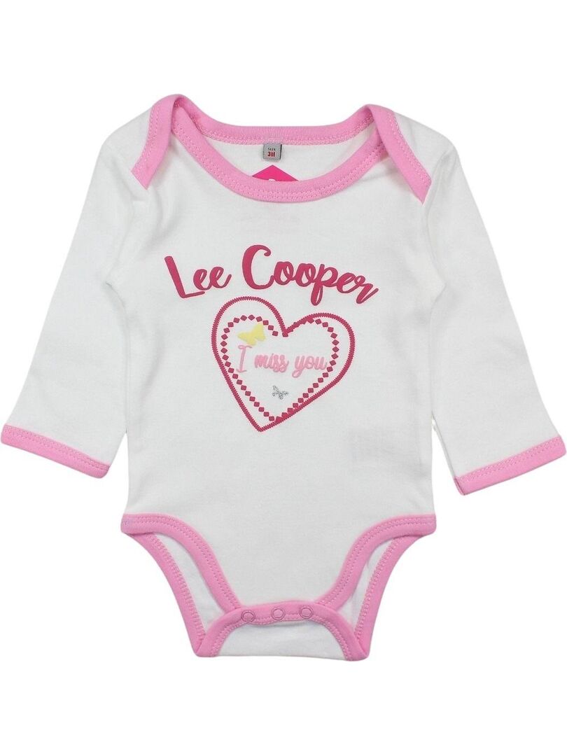 Lee Cooper - Lot de 2 bodys bébé garçon en coton - Bleu - Kiabi