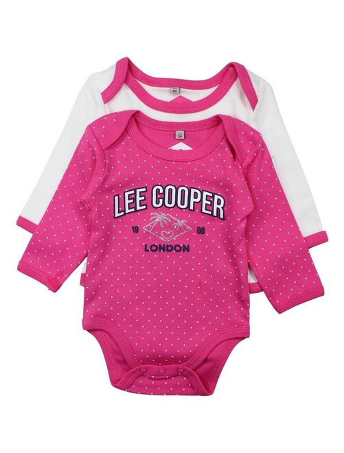 Lee Cooper - Lot de 2 bodys bébé fille en coton - Kiabi