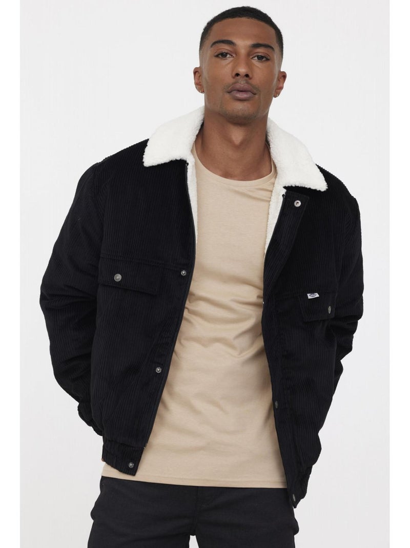 Lee Cooper - Manteau manches longues coton loose FAKO Bleu marine - Kiabi