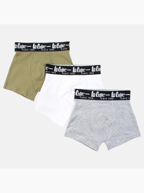 Lee Cooper - Pack de 3 boxers homme avec taille élastiquée - Kiabi