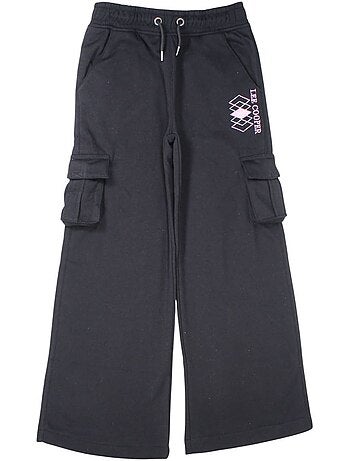 Lee cooper - pantalon cargo coupe large, taille à cordon