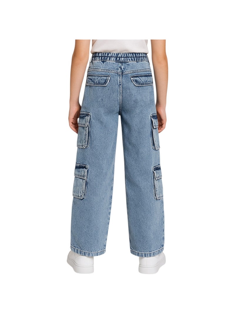 Lee Cooper - Pantalon cargo fille Lee Cooper Bleu - Kiabi