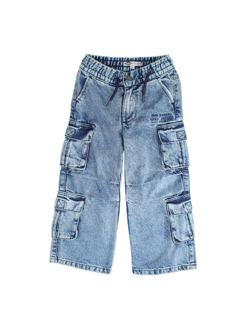 Lee Cooper - Pantalon cargo fille Lee Cooper Bleu - Kiabi