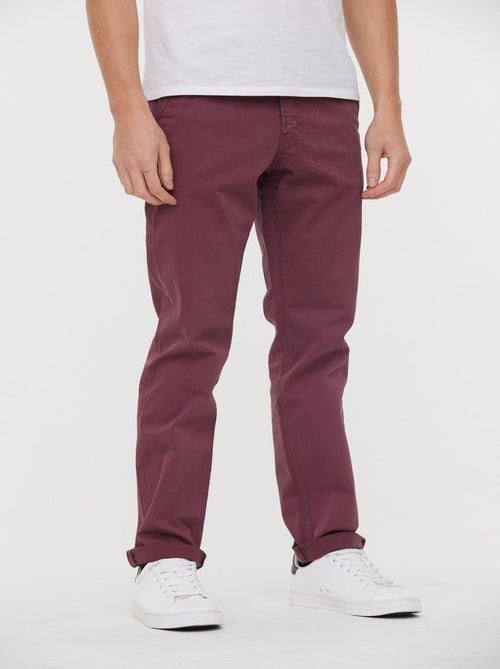 Lee Cooper - Pantalon chino GALANT Lie De Vin L34 - Kiabi