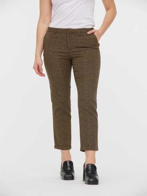Lee Cooper - Pantalon chino JANIS Marine / Miel - Kiabi