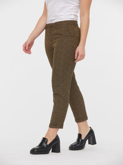 Lee Cooper - Pantalon chino JANIS Marine / Miel - Kiabi