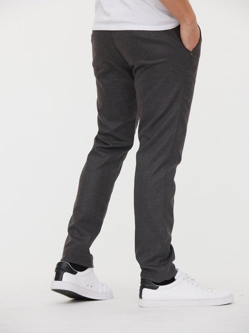 Lee Cooper - Pantalon chino NEILS Anthracite / Bordeaux L32 Noir Gris anthracite - Kiabi