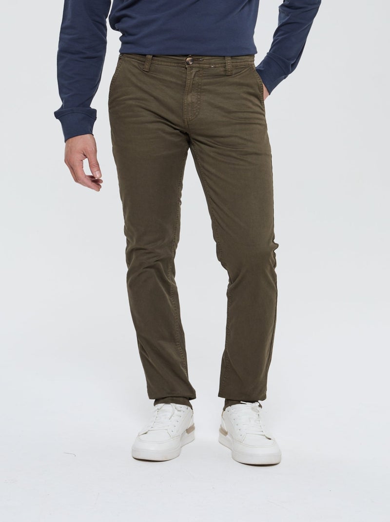 Lee Cooper - Pantalon Chino Straight Galant Marron chocolat - Kiabi