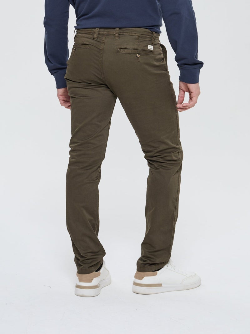 Lee Cooper - Pantalon Chino Straight Galant Marron chocolat - Kiabi