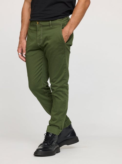 Lee Cooper - Pantalon Chino Straight Gery - Kiabi
