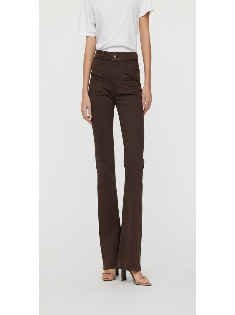 Lee Cooper - Pantalon coton bootcut JUNELLE Blanc Marron - Kiabi