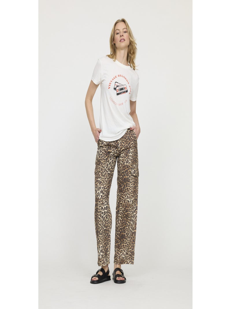 Lee Cooper - Pantalon coton cargo JERRY Miel - Kiabi