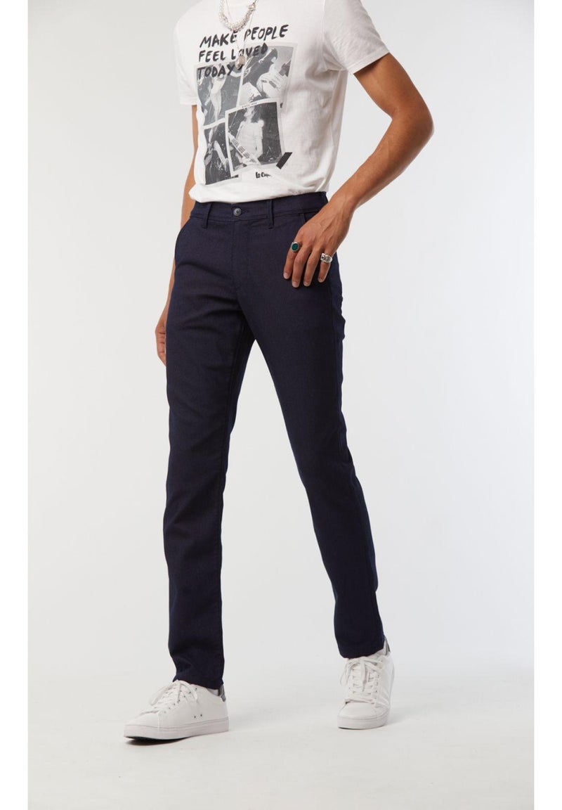 Lee Cooper - Pantalon coton chino GALANT Bleu foncé - Kiabi
