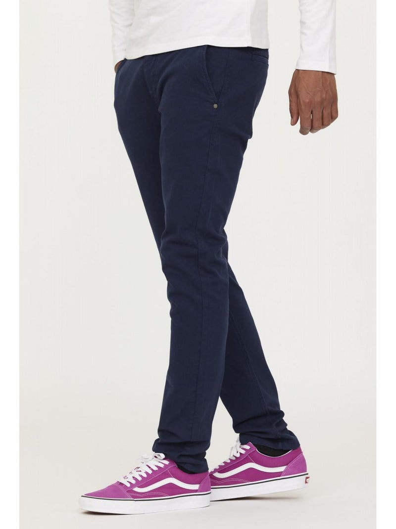 Lee Cooper - Pantalon coton chino slim NEILS Bleu marine - Kiabi