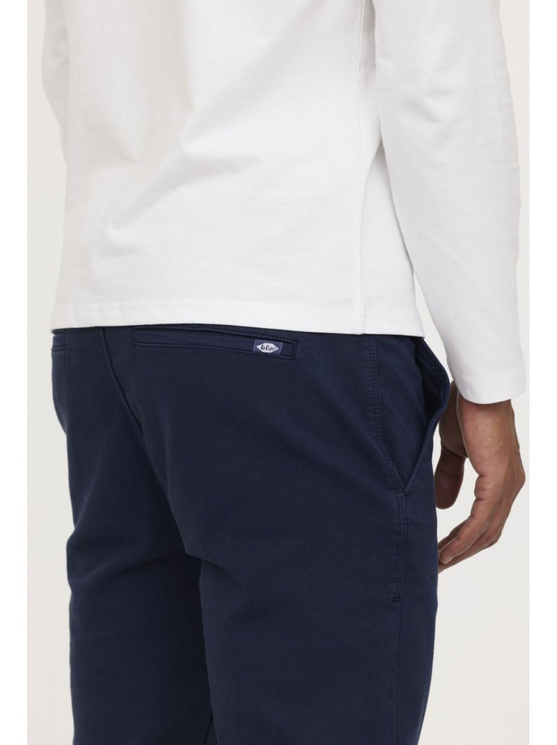 Lee Cooper - Pantalon coton chino slim NEILS Bleu marine - Kiabi