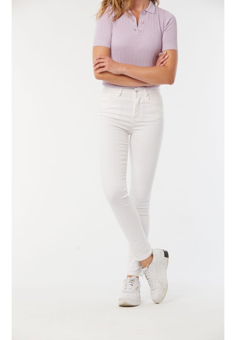 Lee Cooper - Pantalon coton slim LC135 Blanc - Kiabi