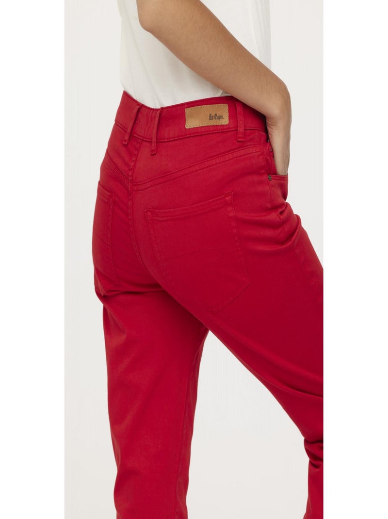 Lee Cooper - Pantalon coton slim LC135 Rouge - Kiabi