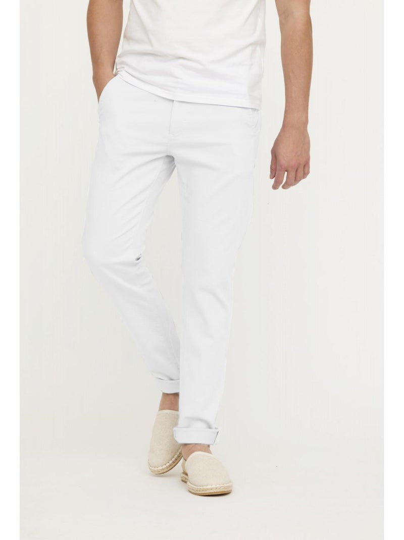 Lee Cooper - Pantalon coton slim NEILS Blanc - Kiabi