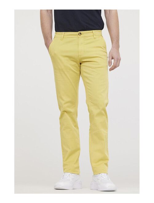 Pantalon chino jaune homme best sale