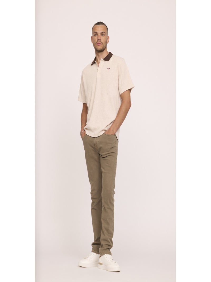 Lee Cooper - Pantalon coton straight LC122 Vert olive - Kiabi