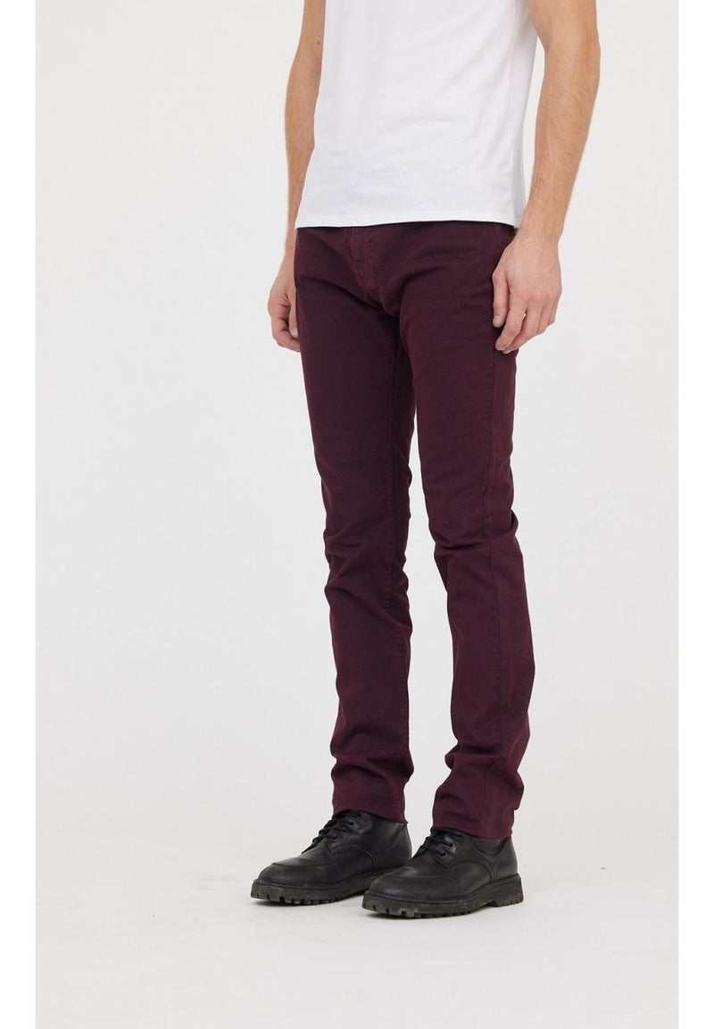 Lee Cooper - Pantalon coton straight LC122ZP Rouge foncé - Kiabi