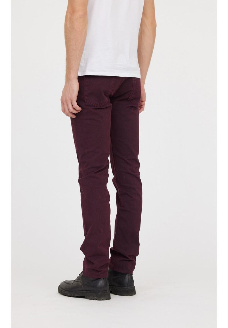 Lee Cooper - Pantalon coton straight LC122ZP Rouge foncé - Kiabi