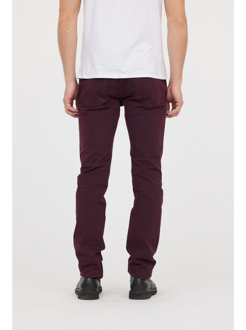 Lee Cooper - Pantalon coton straight LC122ZP Rouge foncé - Kiabi