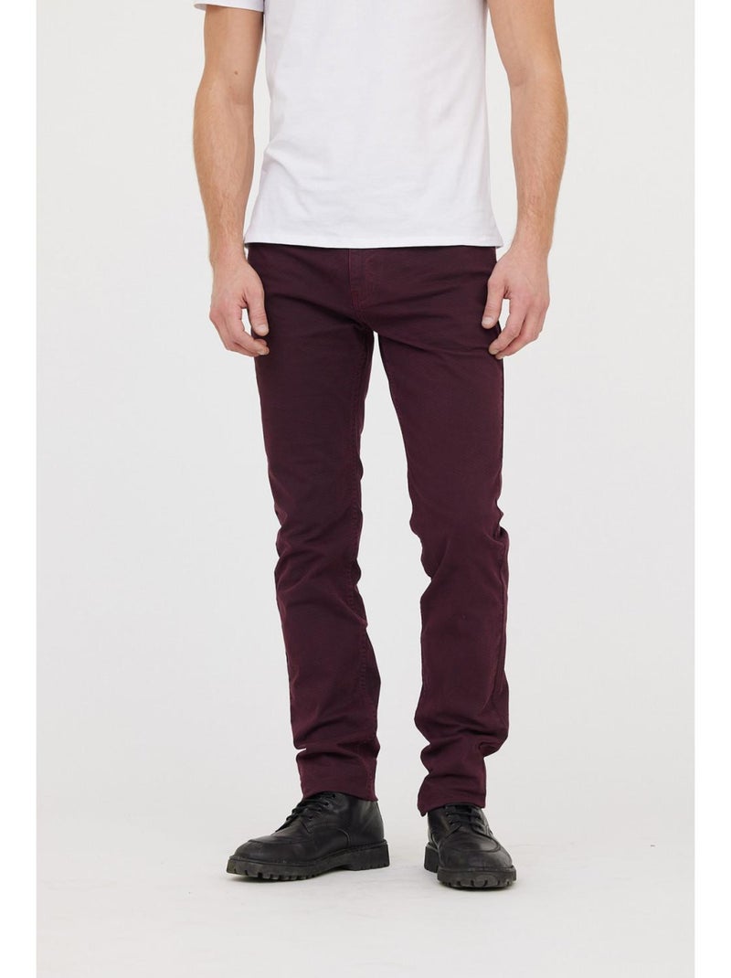 Lee Cooper - Pantalon coton straight LC122ZP Rouge foncé - Kiabi