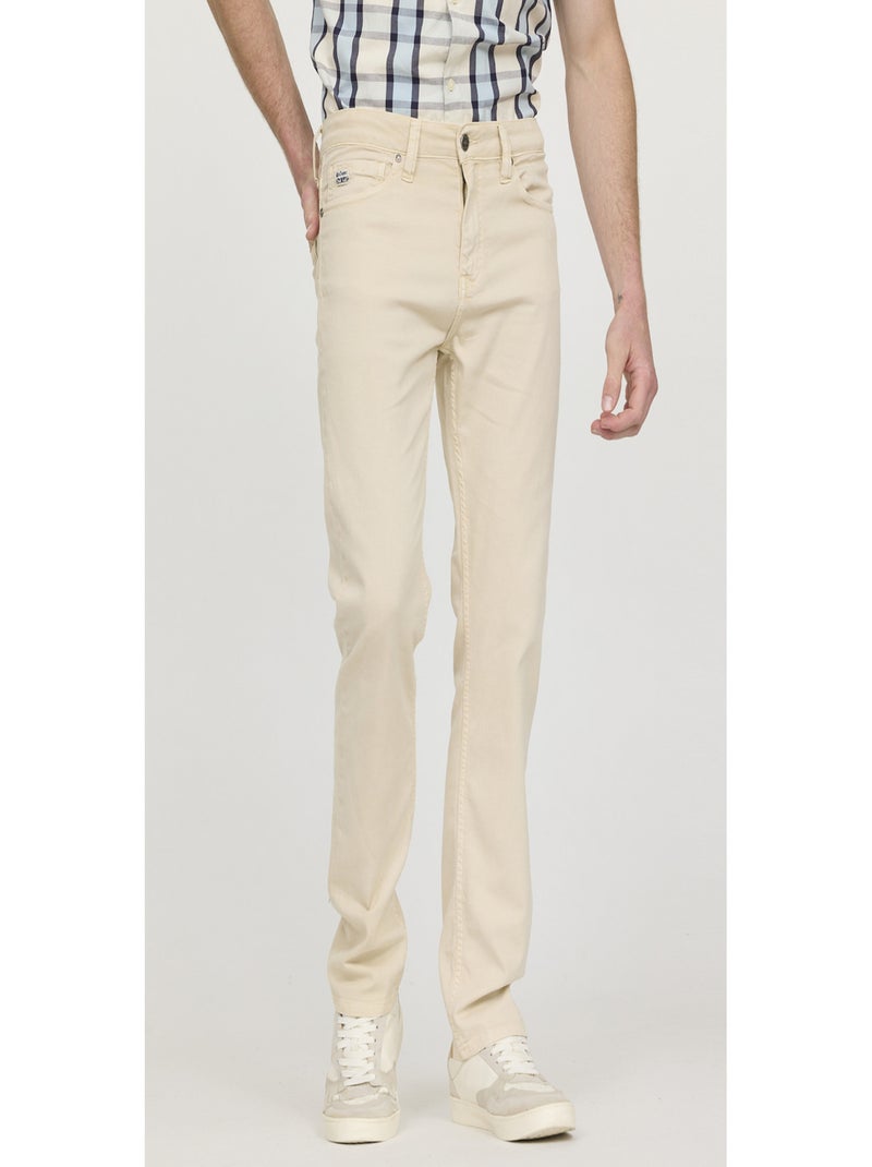 Lee Cooper - Pantalon coton straight LC126 Marron noisette - Kiabi