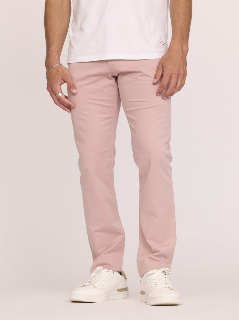 Lee Cooper - Pantalon coton straight LC126 Rose - Kiabi