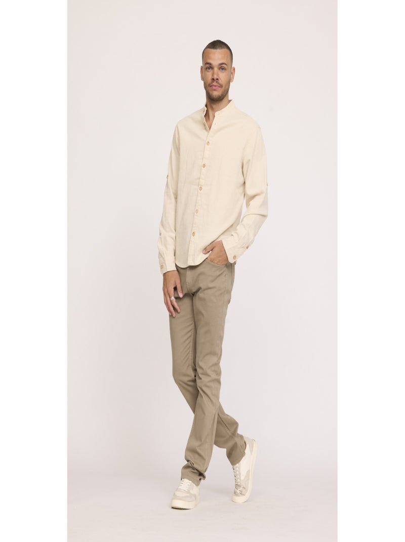 Lee Cooper - Pantalon coton straight LC126 Vert olive - Kiabi