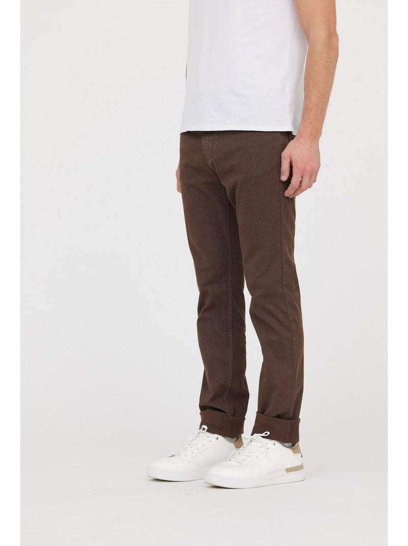 Lee Cooper - Pantalon coton straight LC126ZP 10393 Marron foncé - Kiabi