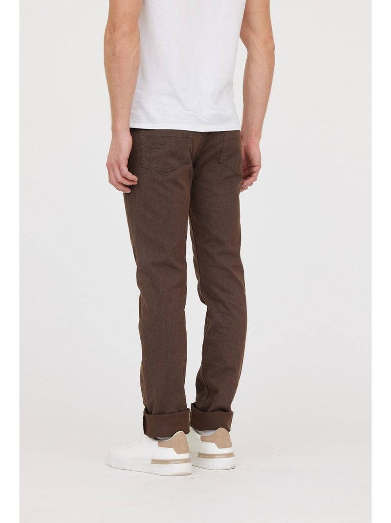 Lee Cooper - Pantalon coton straight LC126ZP 10393 Marron foncé - Kiabi