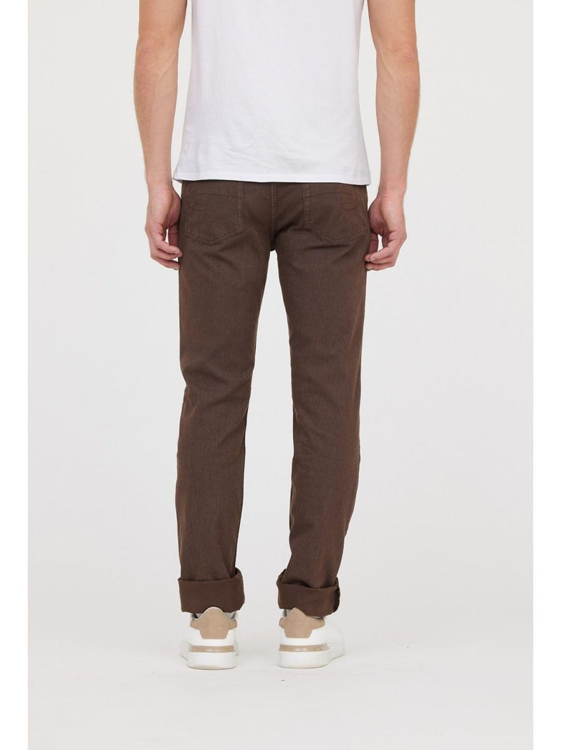 Lee Cooper - Pantalon coton straight LC126ZP 10393 Marron foncé - Kiabi