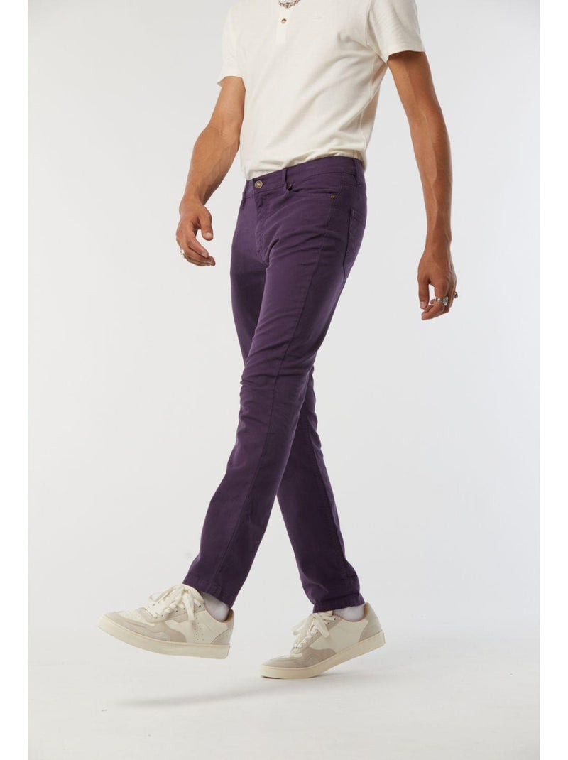 Lee Cooper - Pantalon coton straight LC126ZP 9803 Violet - Kiabi