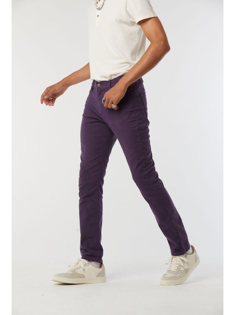 Lee Cooper - Pantalon coton straight LC126ZP 9803 Violet - Kiabi