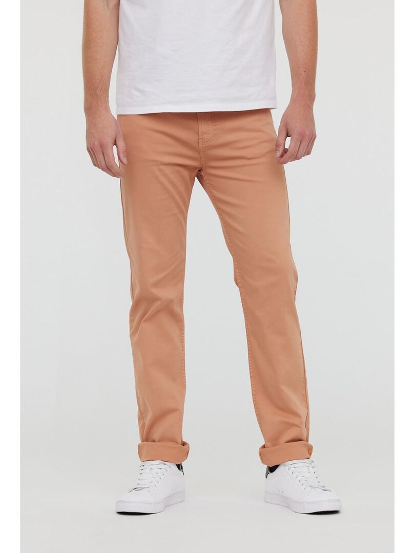 Lee Cooper - Pantalon coton straight LC126ZP Orange - Kiabi