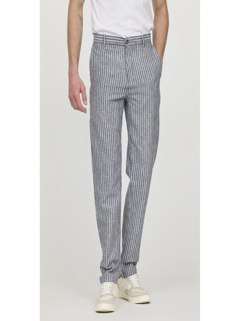 Lee Cooper - Pantalon coton tapered GLANCE Bleu marine - Kiabi