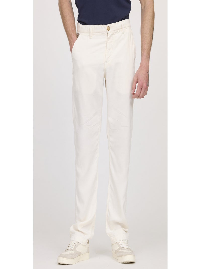 Lee Cooper - Pantalon coton tapered GLANCE Ivoire - Kiabi