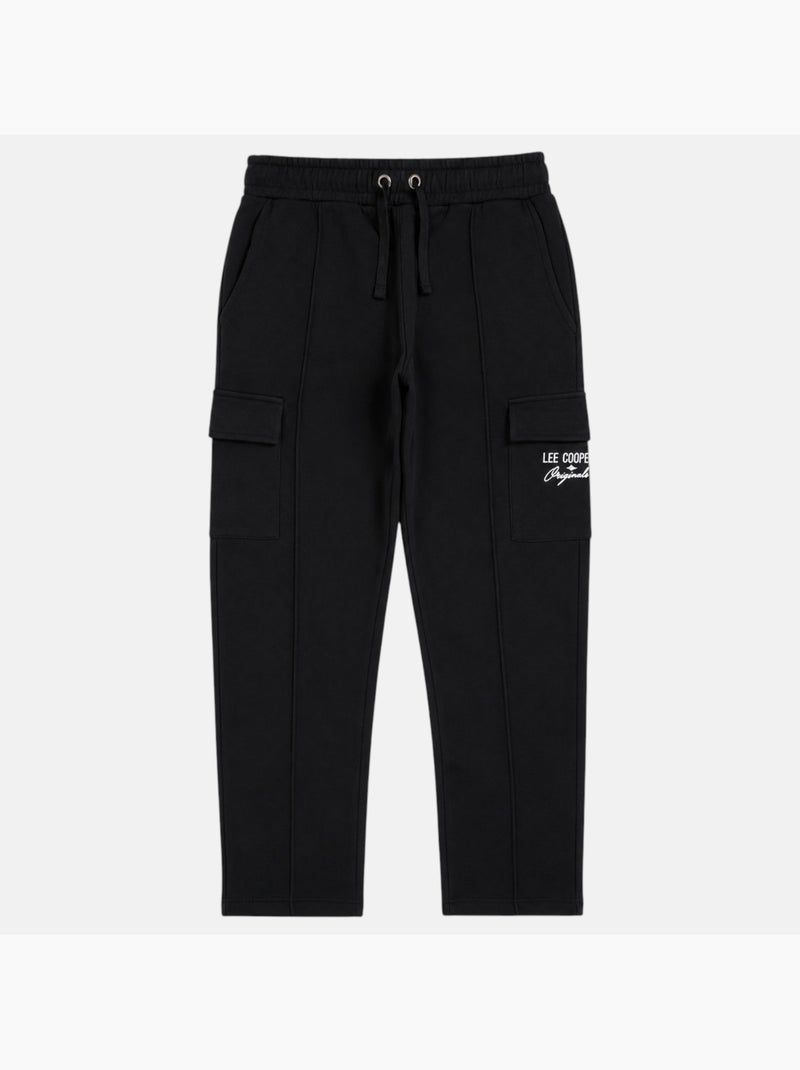 Lee cooper - pantalon de jogging à cordon de serrage, coupe droite et poches cargo Noir - Kiabi