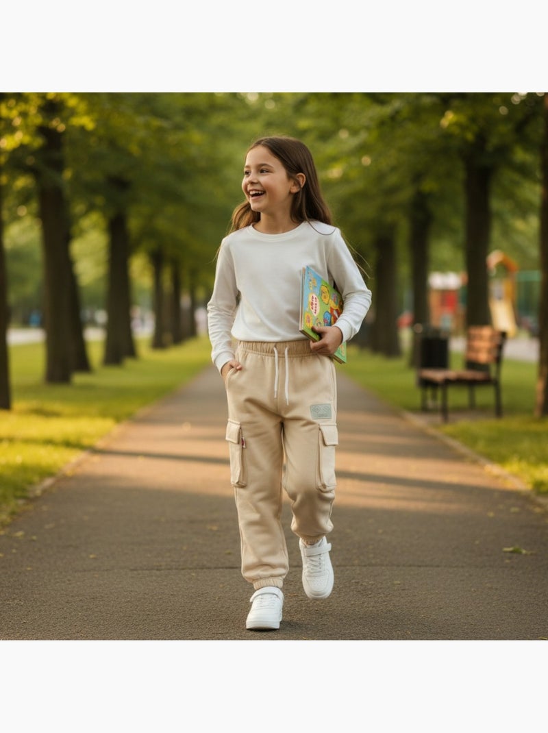 Lee Cooper - Pantalon de jogging fille Ecru - Kiabi