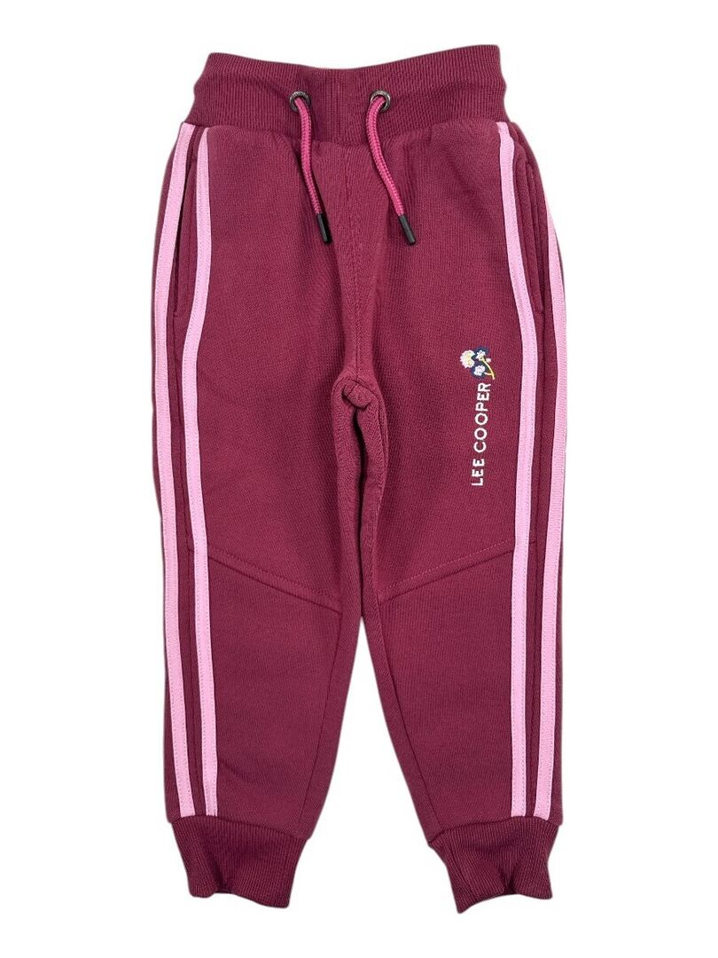 Lee Cooper - Pantalon De Jogging imprimé Lee Cooper en coton Bordeaux - Kiabi