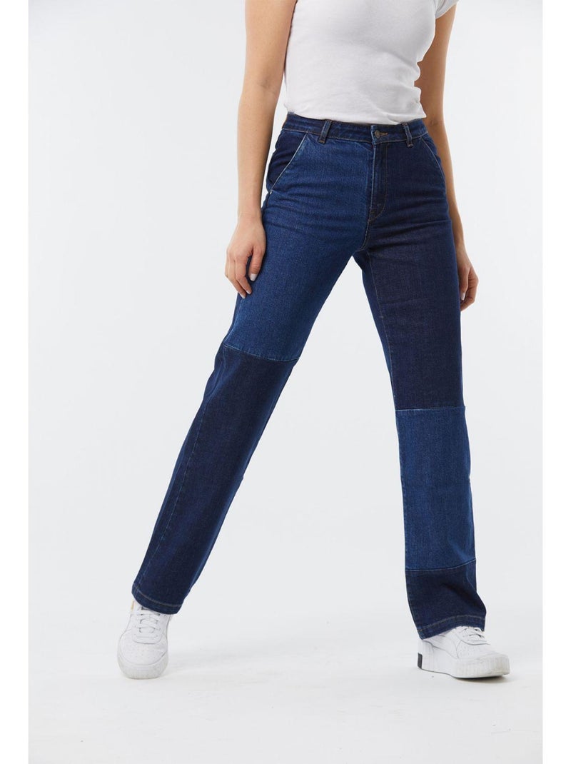 Lee Cooper - Pantalon femme coton flare JACKA Bleu - Kiabi