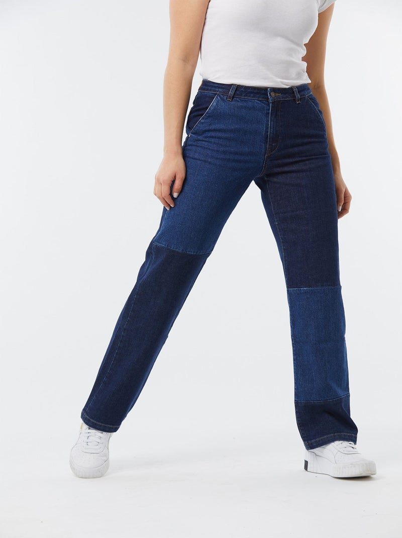 Lee Cooper - Pantalon femme JACKA denim patch Bleu - Kiabi