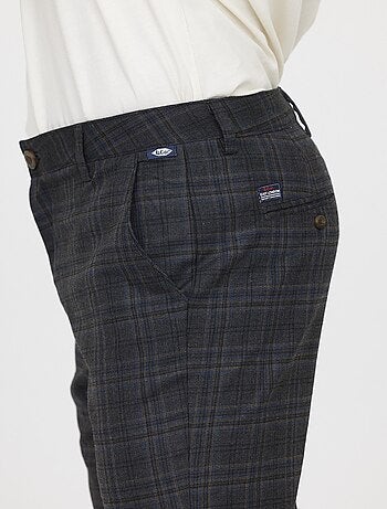 Lee Cooper - Pantalon GALANT Check dark grey - L34