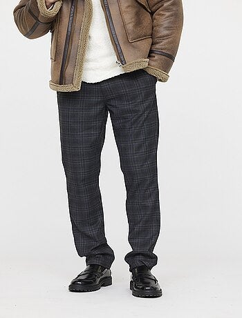 Lee Cooper - Pantalon GALANT Check dark grey - L34