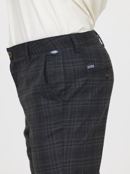 Lee Cooper - Pantalon GALANT Check dark grey - L34 - Kiabi