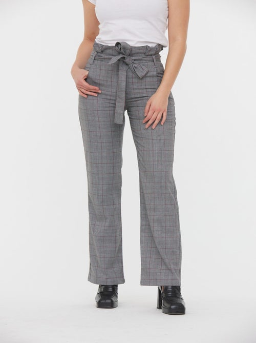 Lee Cooper - Pantalon GINA Gris / Bordeaux L34 - Kiabi
