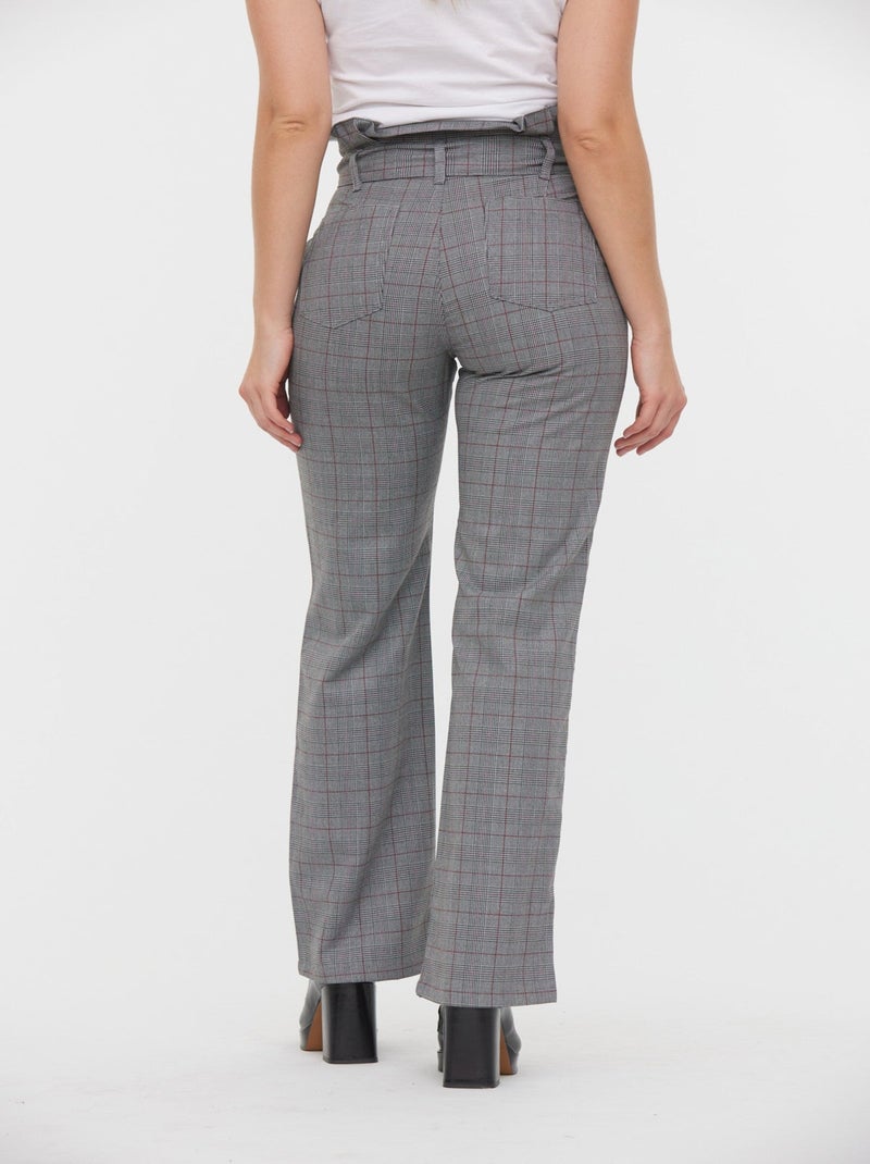 Lee Cooper - Pantalon GINA Gris / Bordeaux L34 Gris/Multicolore - Kiabi