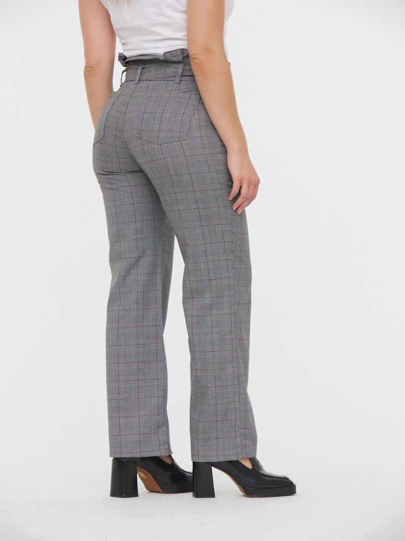 Lee Cooper - Pantalon GINA Gris / Bordeaux L34 Gris/Multicolore - Kiabi